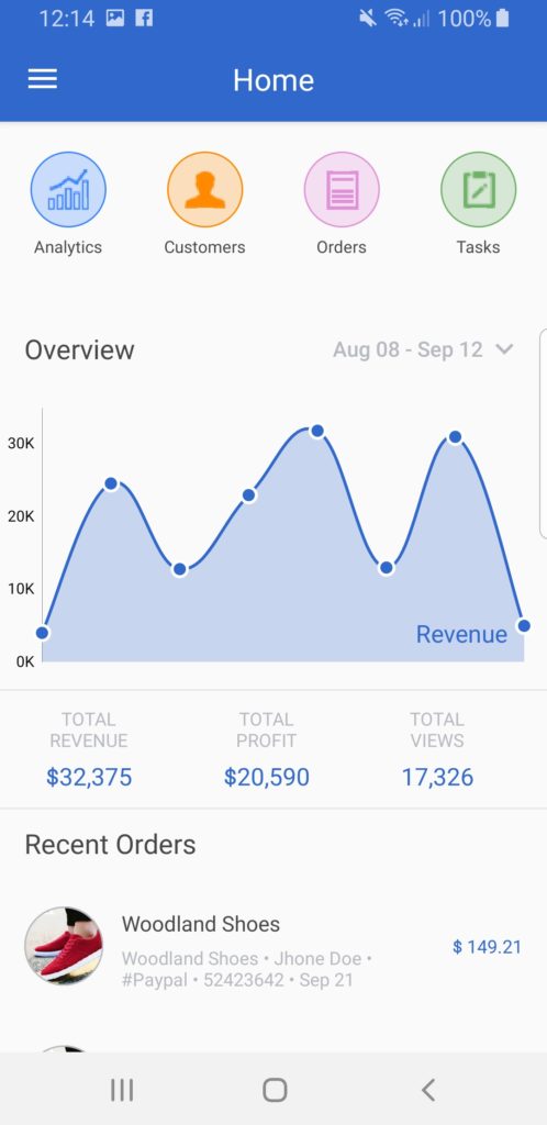 dashboard app android