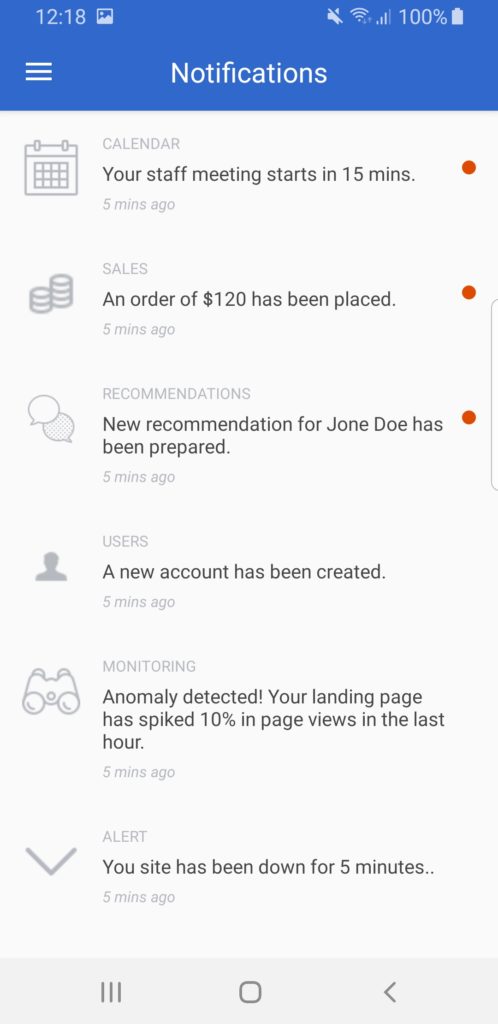 orders feed app template