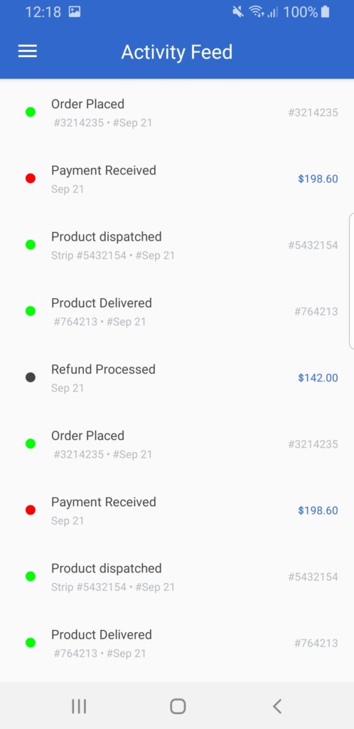 sales feed app android